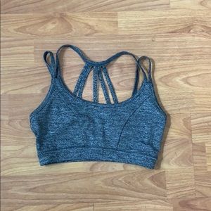 Forever 21 strappy back grey sports bra